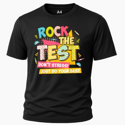 Rock The Test Day Motivational Retro Teachers Testing Day Performance Shirt