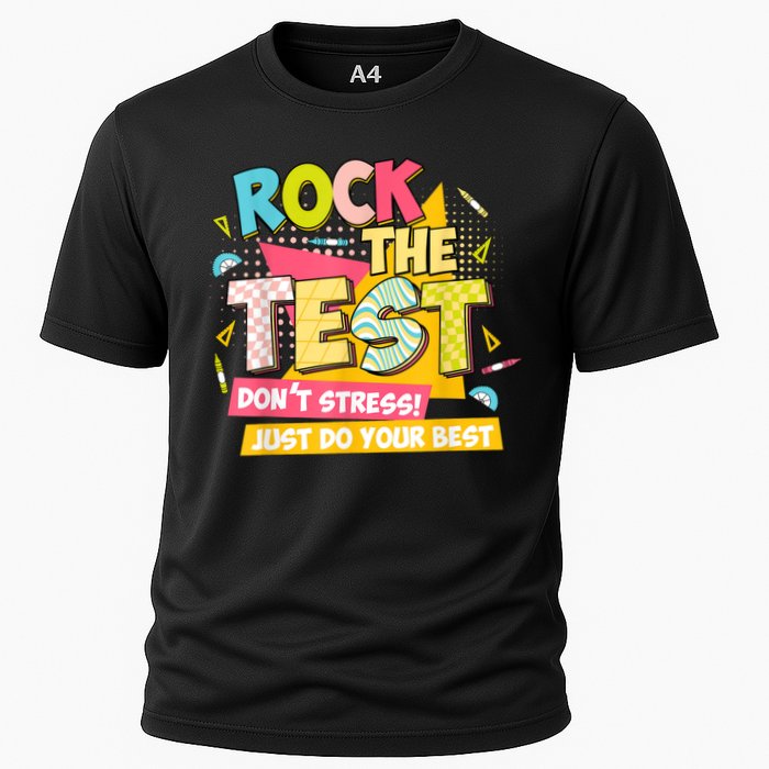 Rock The Test Day Motivational Retro Teachers Testing Day Performance Shirt