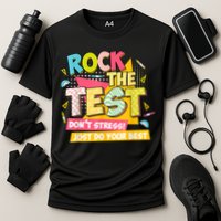 Rock The Test Day Motivational Retro Teachers Testing Day Performance Shirt