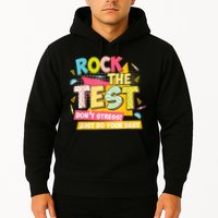 Rock The Test Day Motivational Retro Teachers Testing Day Hoodie