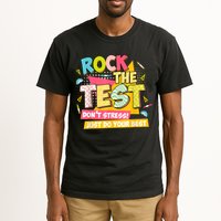 Rock The Test Day Motivational Retro Teachers Testing Day Tall T-Shirt