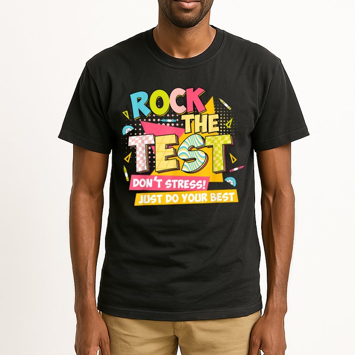 Rock The Test Day Motivational Retro Teachers Testing Day Tall T-Shirt