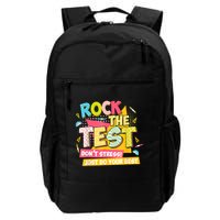 Rock The Test Day Motivational Retro Teachers Testing Day Backpack