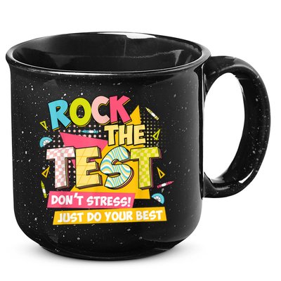 Rock The Test Day Motivational Retro Teachers Testing Day 15oz Campfire Ceramic Mug