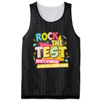 Rock The Test Day Motivational Retro Teachers Testing Day Mesh Reversible Basketball Jersey Tank