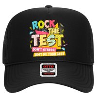 Rock The Test Day Motivational Retro Teachers Testing Day Hat