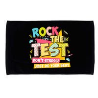 Rock The Test Day Motivational Retro Teachers Testing Day Microfiber Hand Towel