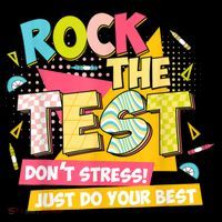 Rock The Test Day Motivational Retro Teachers Testing Day Crop Top