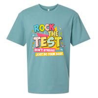 Rock The Test Day Motivational Retro Teachers Testing Day Sueded Cloud Jersey T-Shirt