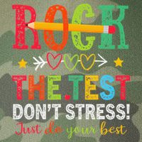 Rock The Test Dont Stress Just Do Your Best Teacher Testing Legacy Tie Dye Trucker Hat