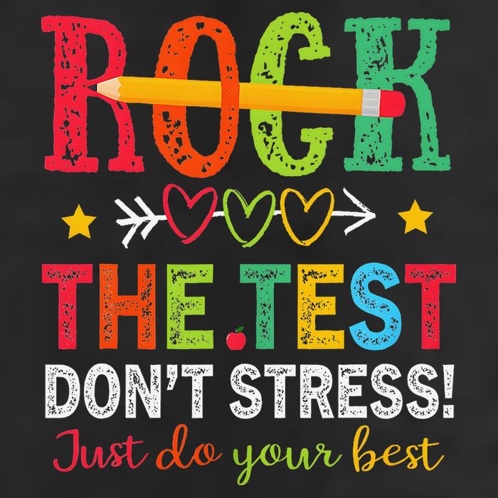 Rock The Test Dont Stress Just Do Your Best Teacher Testing Cool Comfort Performance Bucket Hat