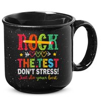 Rock The Test Dont Stress Just Do Your Best Teacher Testing 15oz Campfire Ceramic Mug