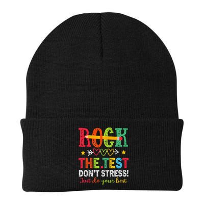 Rock The Test Dont Stress Just Do Your Best Teacher Testing Beanie