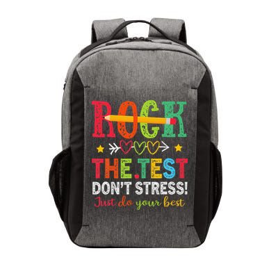 Rock The Test Dont Stress Just Do Your Best Teacher Testing Vector Backpack