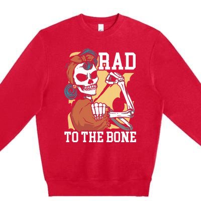 Rad To The Bone Rad Tech Radiology Radiographer Radiologist Premium Crewneck Sweatshirt