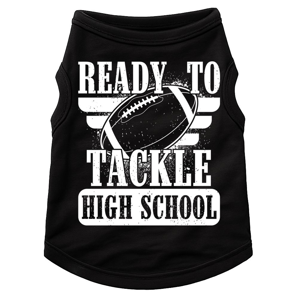 Ready To Tackle High School Football Ball Doggie Tank