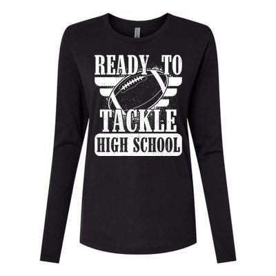 Ready To Tackle High School Football Ball Womens Cotton Relaxed Long Sleeve T-Shirt