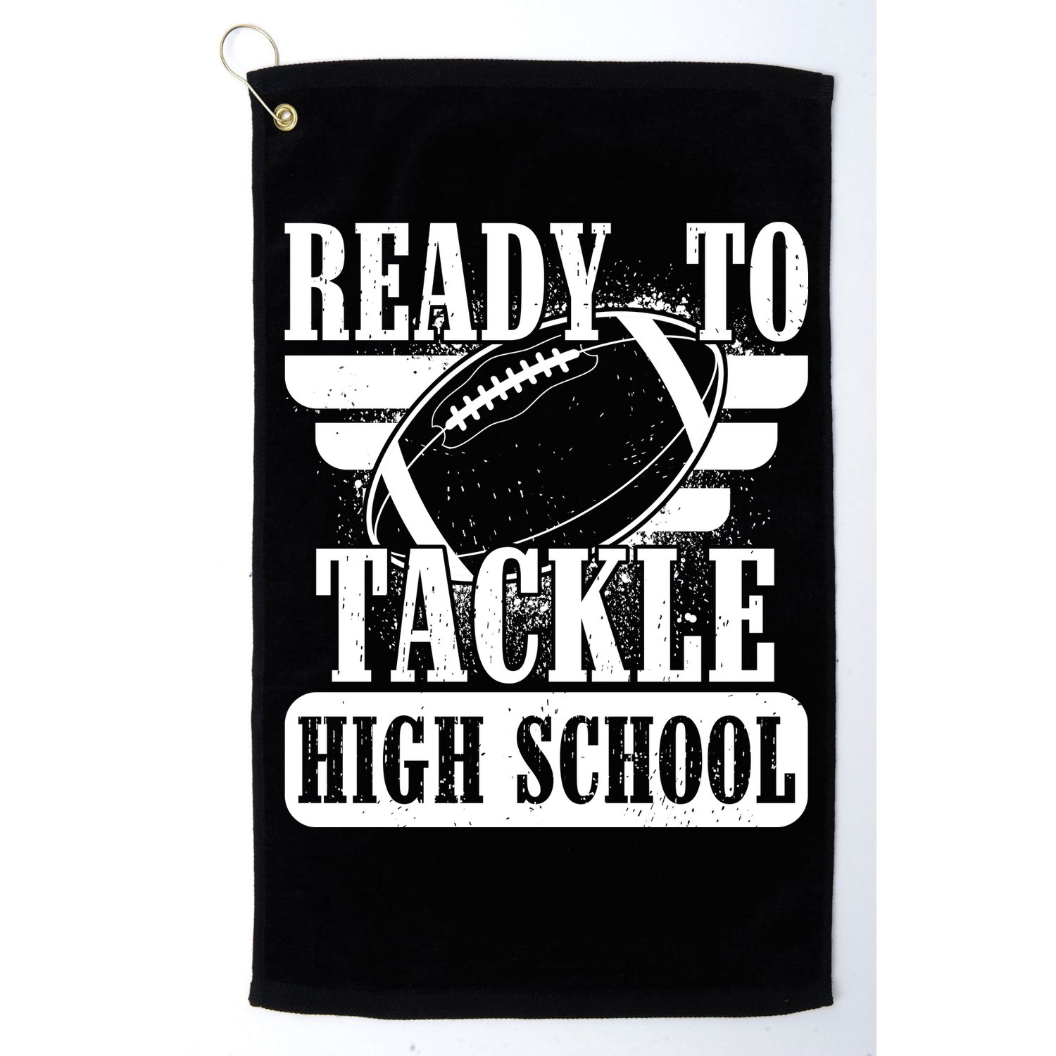 Ready To Tackle High School Football Ball Golf Towel