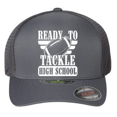 Ready To Tackle High School Football Ball Flexfit Unipanel Trucker Cap