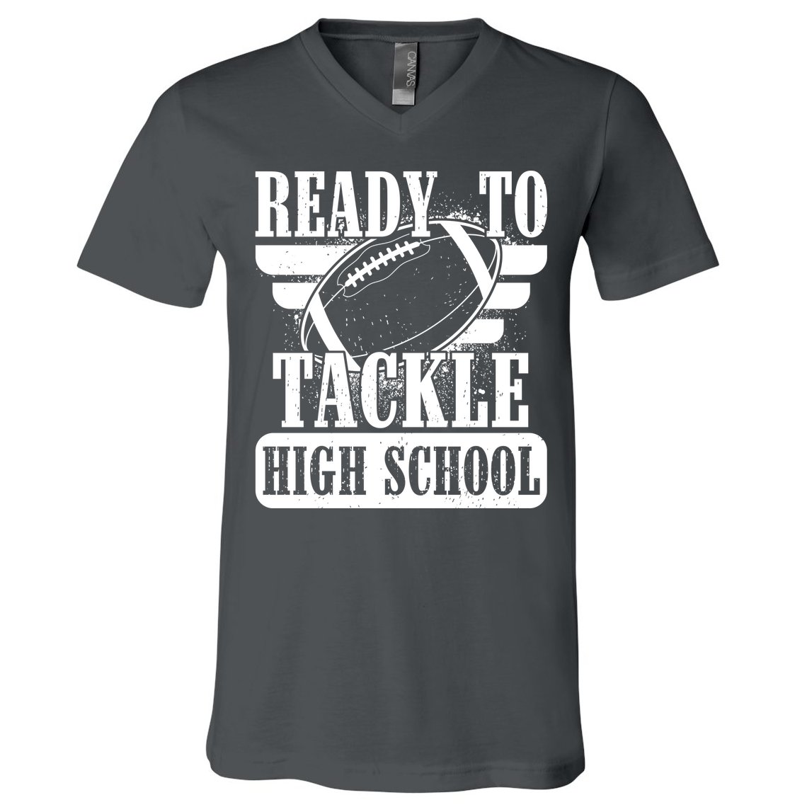 Ready To Tackle High School Football Ball V-Neck T-Shirt