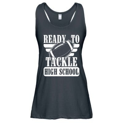 Ready To Tackle High School Football Ball Ladies Essential Flowy Tank