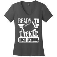 Ready To Tackle High School Football Ball Women's V-Neck T-Shirt