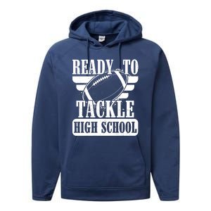 Ready To Tackle High School Football Ball Performance Fleece Hoodie