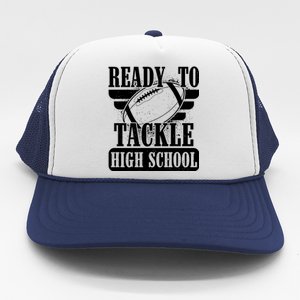 Ready To Tackle High School Football Ball Trucker Hat