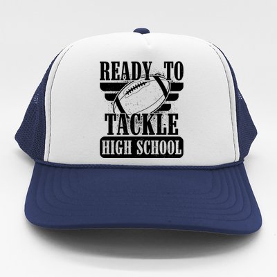 Ready To Tackle High School Football Ball Trucker Hat