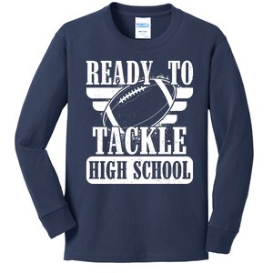 Ready To Tackle High School Football Ball Kids Long Sleeve Shirt