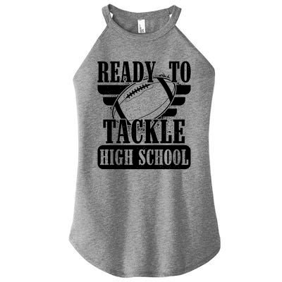 Ready To Tackle High School Football Ball Women's Perfect Tri Rocker Tank