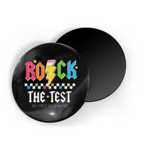 Rock The Test Dont Stress Testing Day Teachers Students Magnet