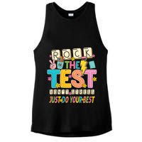 Rock The Test Don't Stress Just Do Your Best Teacher Testing Ladies PosiCharge Tri-Blend Wicking Tank