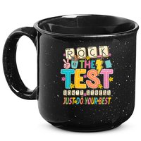 Rock The Test Don't Stress Just Do Your Best Teacher Testing 15oz Campfire Ceramic Mug