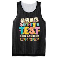 Rock The Test Don't Stress Just Do Your Best Teacher Testing Mesh Reversible Basketball Jersey Tank