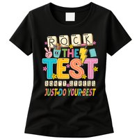 Rock The Test Don't Stress Just Do Your Best Teacher Testing Womens T-Shirt