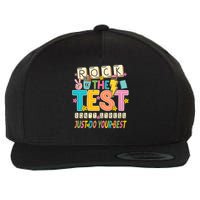 Rock The Test Don't Stress Just Do Your Best Teacher Testing Wool Snapback Cap
