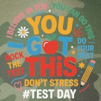 Rock The Test Dont Stress You Got This Funny Testing Day Legacy Tie Dye Trucker Hat