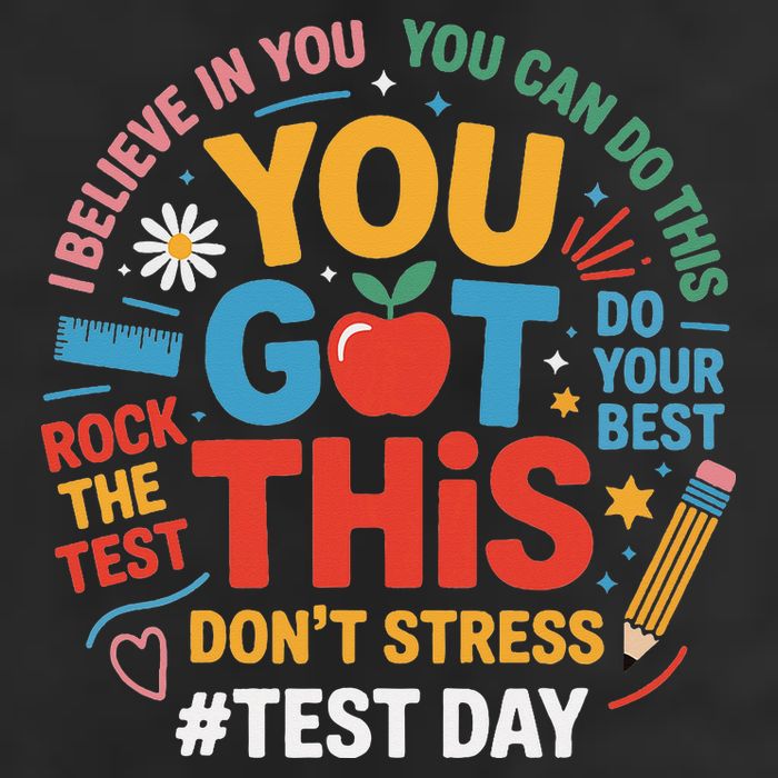 Rock The Test Dont Stress You Got This Funny Testing Day Cool Comfort Performance Bucket Hat