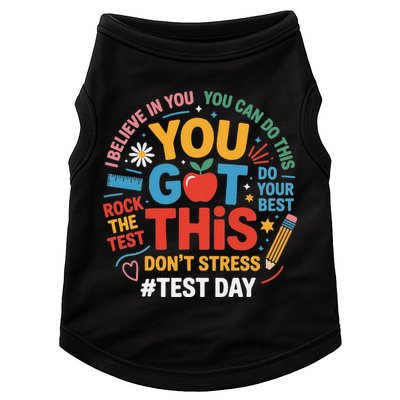 Rock The Test Dont Stress You Got This Funny Testing Day Doggie Tank