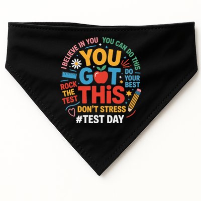 Rock The Test Dont Stress You Got This Funny Testing Day USA-Made Doggie Bandana