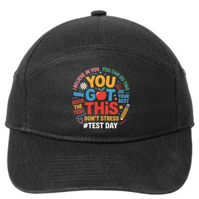 Rock The Test Dont Stress You Got This Funny Testing Day 7-Panel Snapback Hat