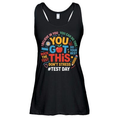 Rock The Test Dont Stress You Got This Funny Testing Day Ladies Essential Flowy Tank