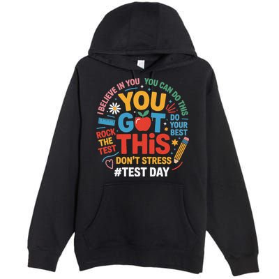 Rock The Test Dont Stress You Got This Funny Testing Day Premium Pullover Hoodie