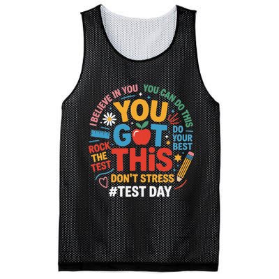 Rock The Test Dont Stress You Got This Funny Testing Day Mesh Reversible Basketball Jersey Tank
