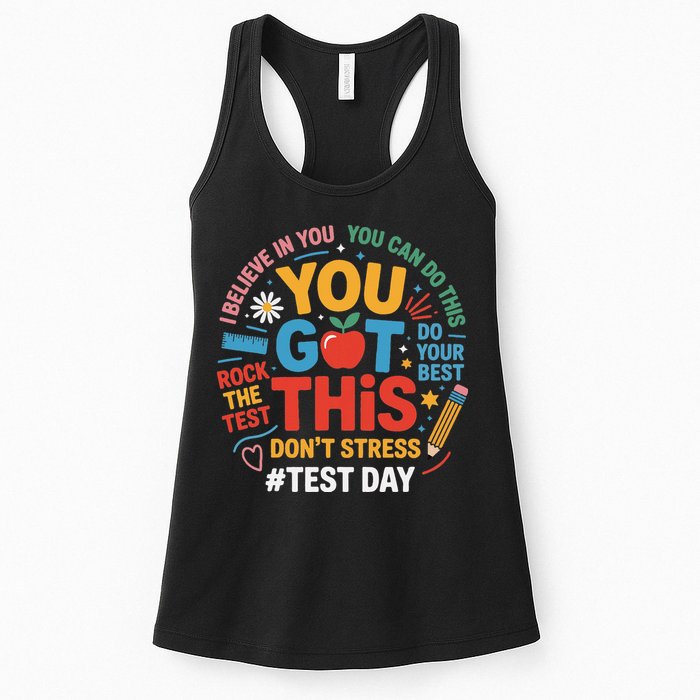 Rock The Test Dont Stress You Got This Funny Testing Day Womens Tank Top