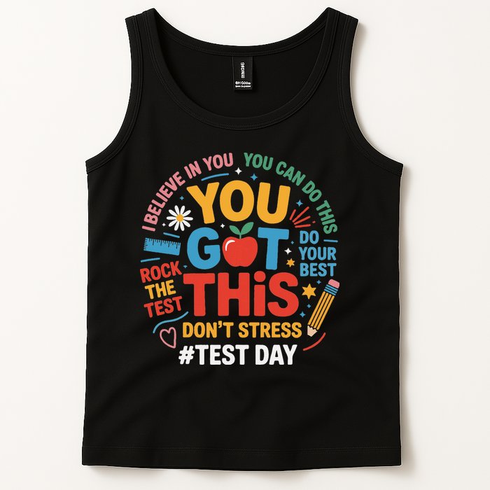 Rock The Test Dont Stress You Got This Funny Testing Day Tank Top