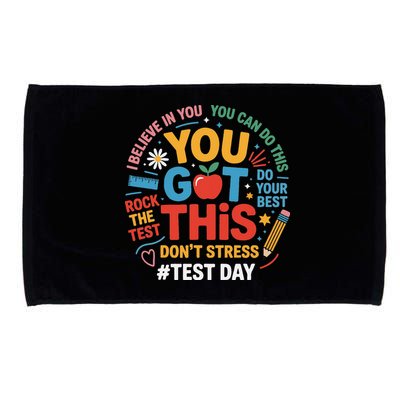Rock The Test Dont Stress You Got This Funny Testing Day Microfiber Hand Towel