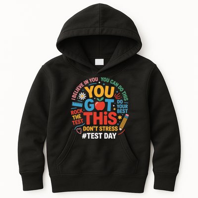 Rock The Test Dont Stress You Got This Funny Testing Day Kids Hoodie
