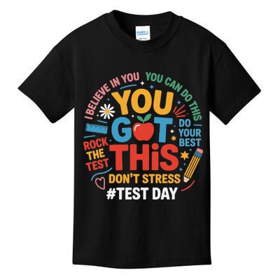 Rock The Test Dont Stress You Got This Funny Testing Day Kids T-Shirt
